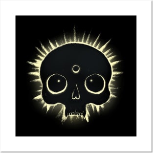 Skull Eclipse Posters and Art